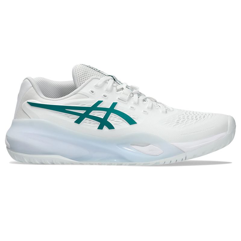 Asics Men's Gel Resolution X Tennis Shoes White and Pitch Green