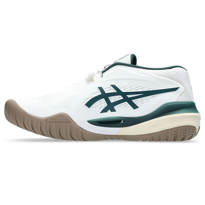 Asics Men's Gel Resolution X White and Saxon Green