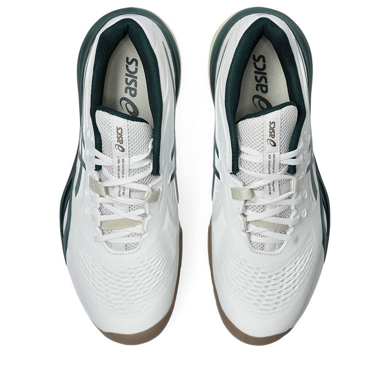Asics Men's Gel Resolution X White and Saxon Green