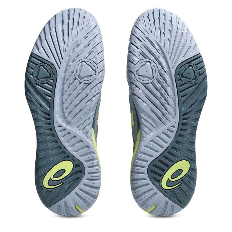 Asics Men's Gel Resolution X Tennis Shoes Grey Blue and Pistachio