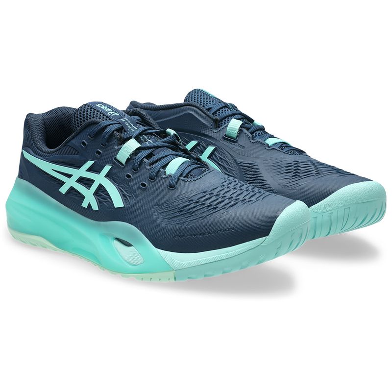 Asics Men's Gel Resolution X Tennis Shoes Night Sky and Illuminate Mint