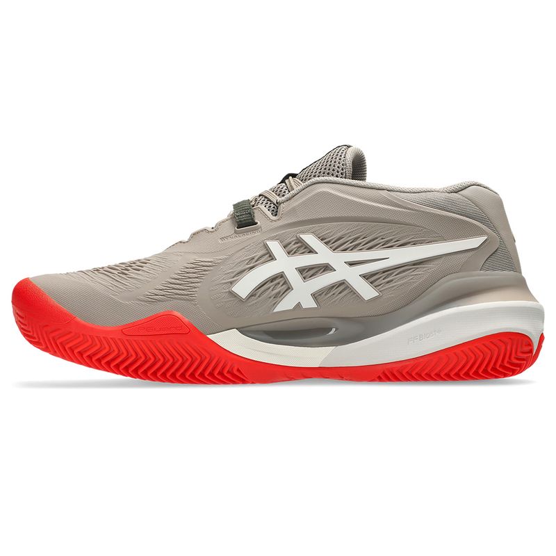 Asics Men's Gel Resolution X Clay Greige and Soft Oat