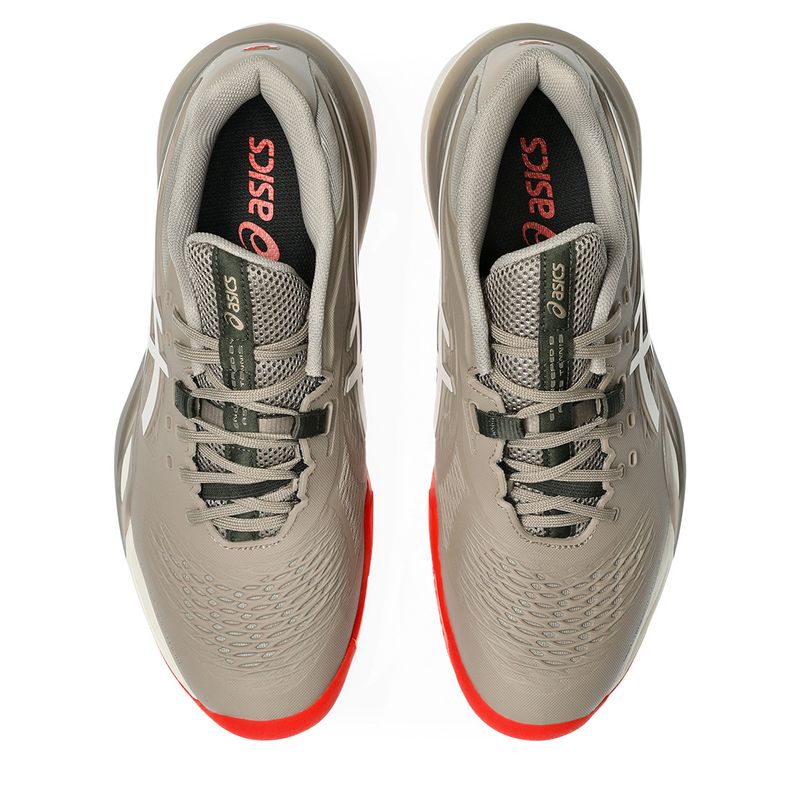 Asics Men's Gel Resolution X Clay Greige and Soft Oat