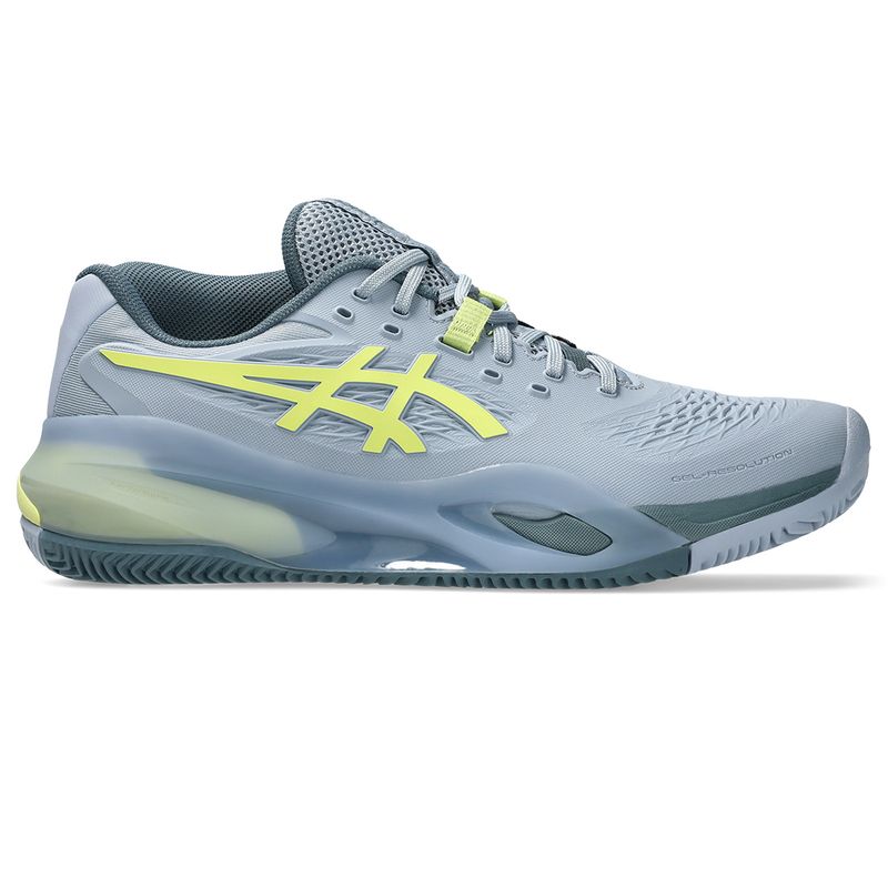 Asics Men's Gel Resolution X Clay Grey Blue and Pistachio