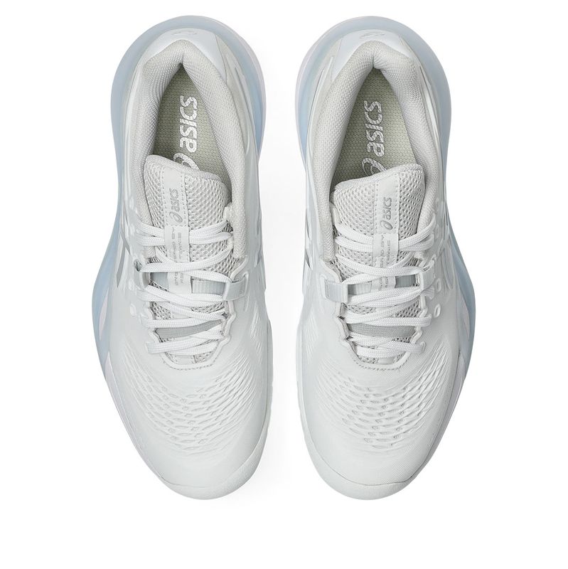 Asics Women Gel Resolution X Tennis Shoes White and Silver