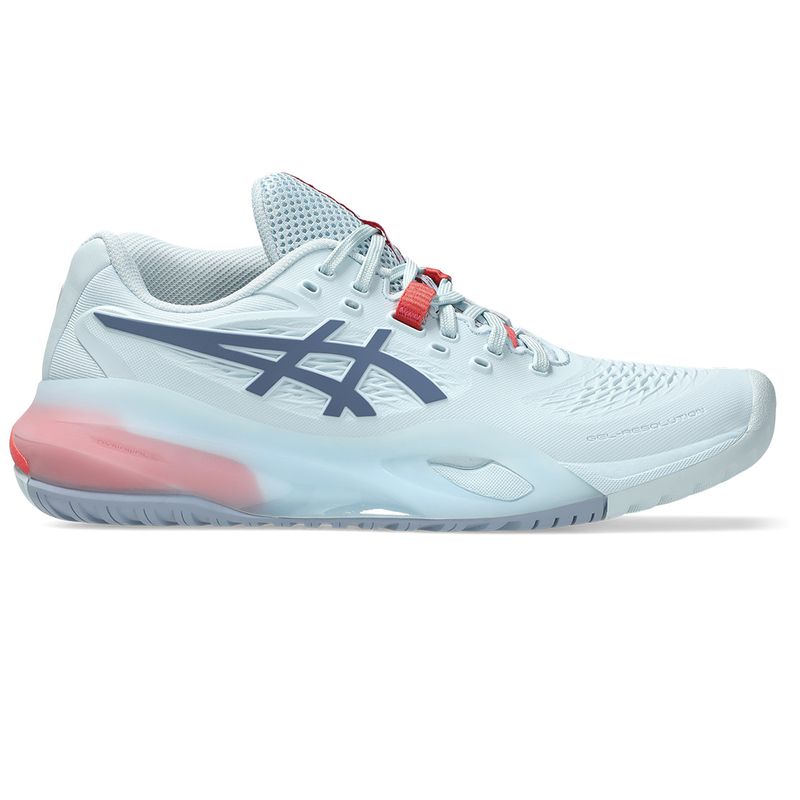 Asics Women Gel Resolution X Tennis Shoes Sky and Grey Blue