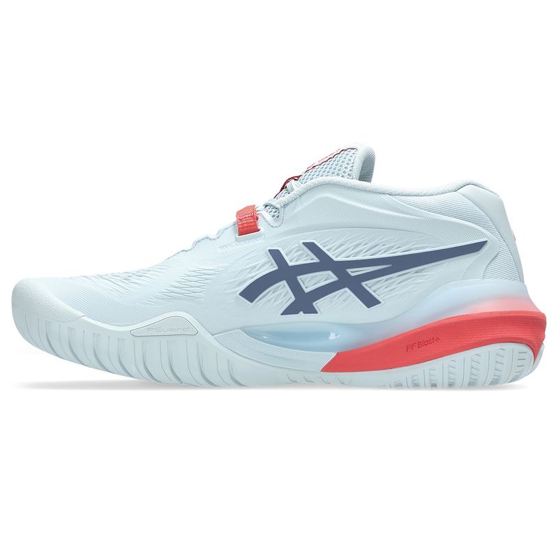 Asics Women Gel Resolution X Tennis Shoes Sky and Grey Blue