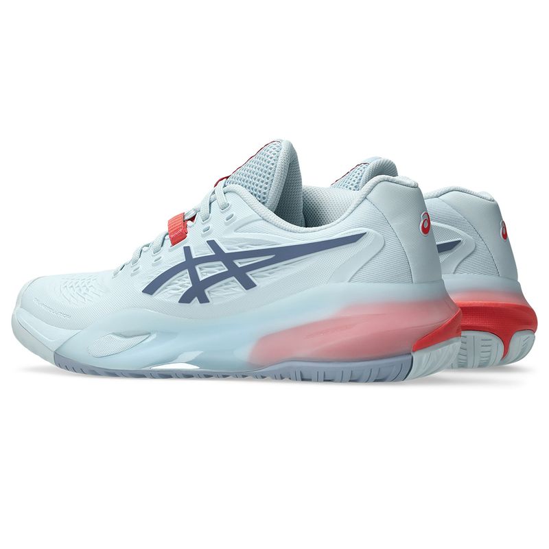 Asics Women Gel Resolution X Tennis Shoes Sky and Grey Blue