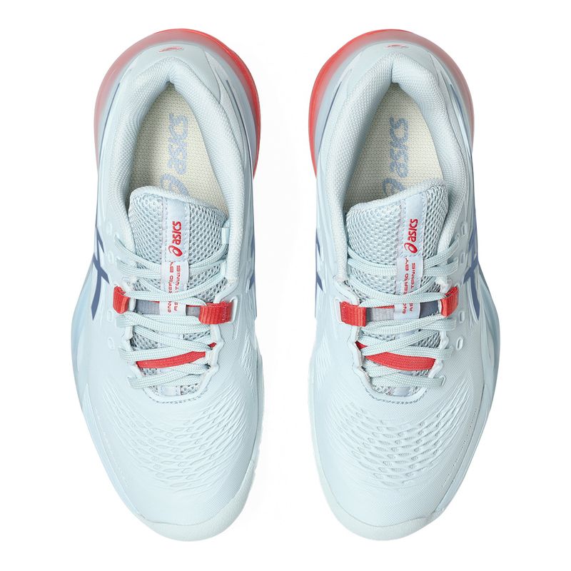Asics Women Gel Resolution X Tennis Shoes Sky and Grey Blue