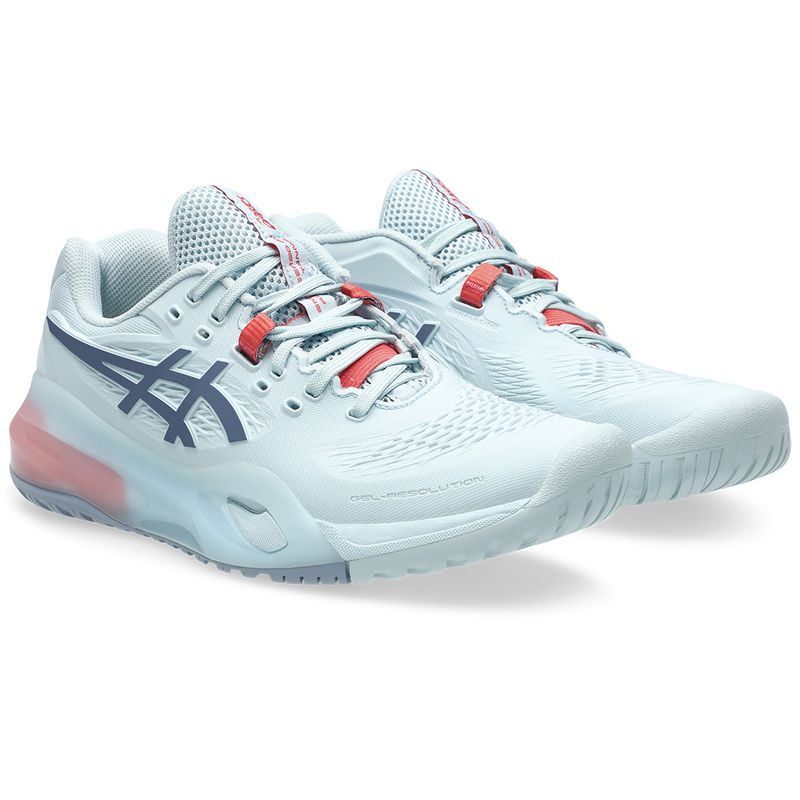 Asics Women Gel Resolution X Tennis Shoes Sky and Grey Blue