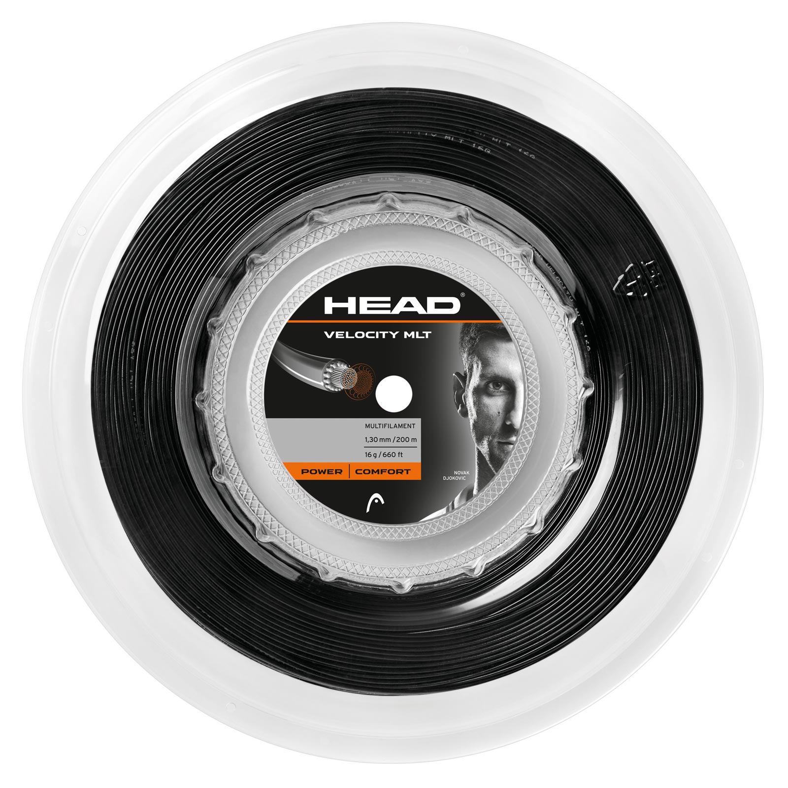 Head Velocity MLT 16 Reel Tennis String Black