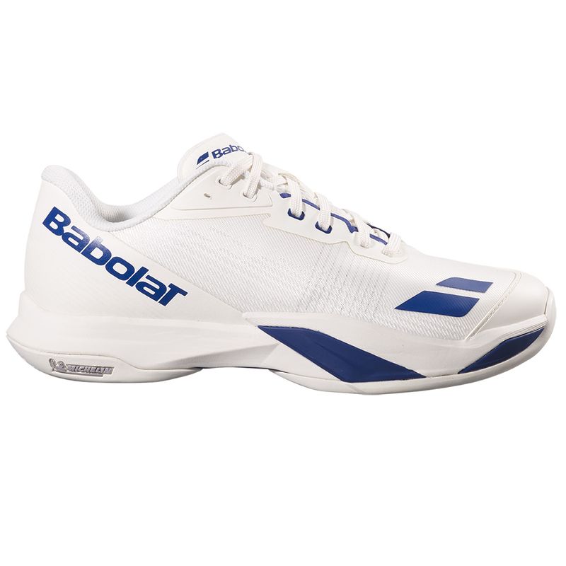Babolat Jet Mach 4 All Court Men Tennis Shoes Cream and Dark Blue