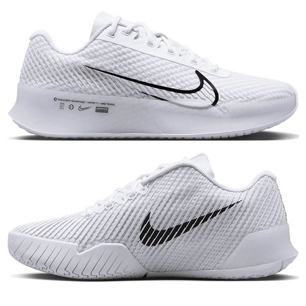 Nike Women's Air Zoom Vapor 11 Tennis Shoes White and Black