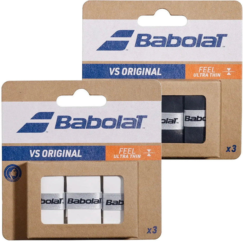 Babolat VS Original Tennis Overgrip 3 Pack White Black