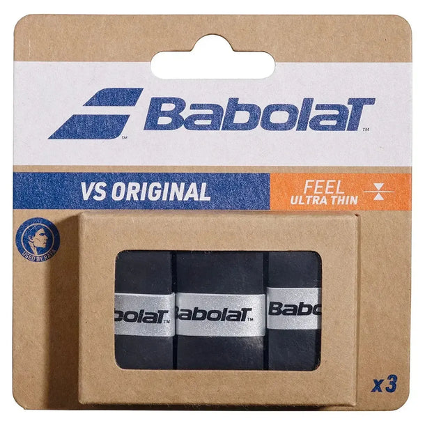 Babolat VS Original Tennis Overgrip 3 Pack White Black