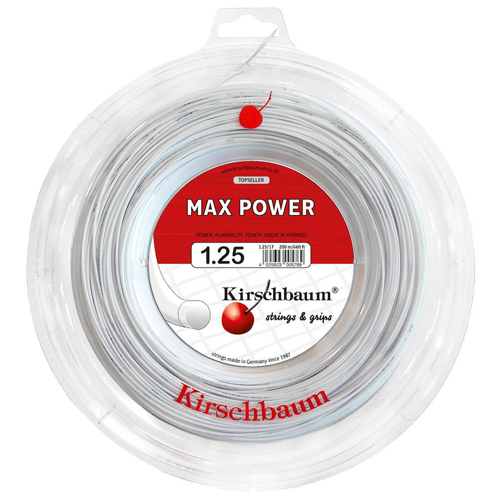 Kirschbaum Max Power White 17 Tennis String Reel