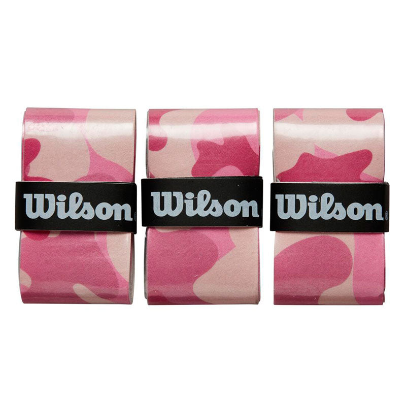 Wilson Pro Overgrip Tennis Grip Pink Camo - 3 Pack