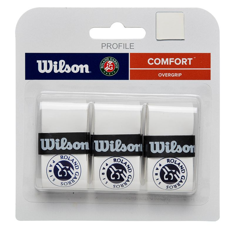 Wilson Roland Garros Pro Overgrip Tennis Grip - 3 Pack