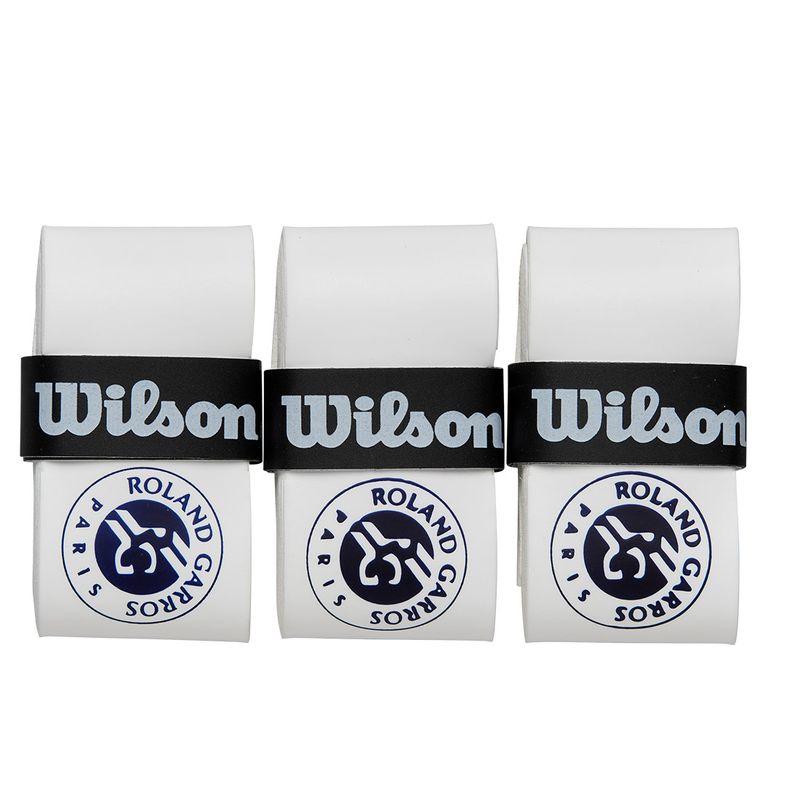 Wilson Roland Garros Pro Overgrip Tennis Grip - 3 Pack