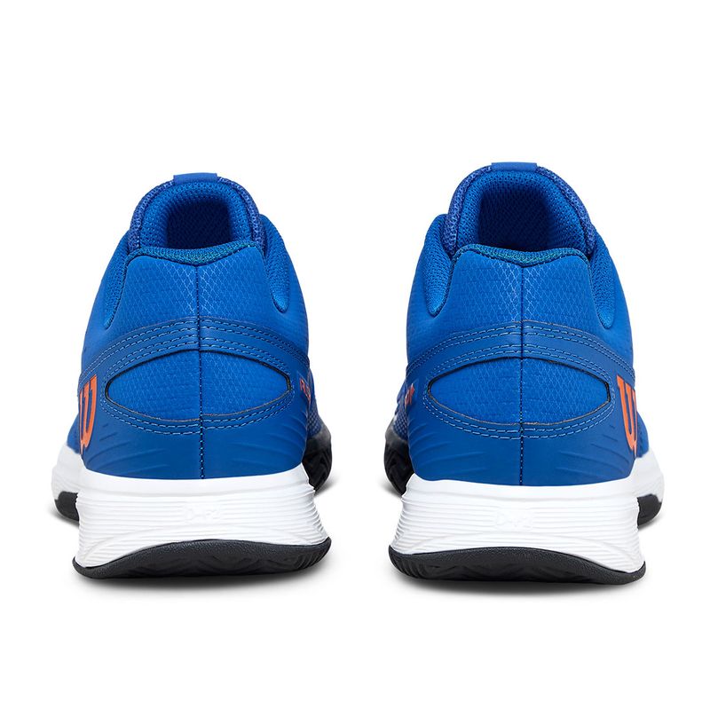 Wilson Rush Pro L Junior Tennis Shoe Deja Vu Blue and Orange Tiger