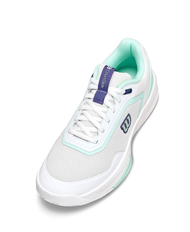 Wilson Women's CourtGlide Tennis Shoes White and Bay