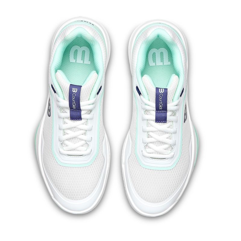 Wilson Women's CourtGlide Tennis Shoes White and Bay