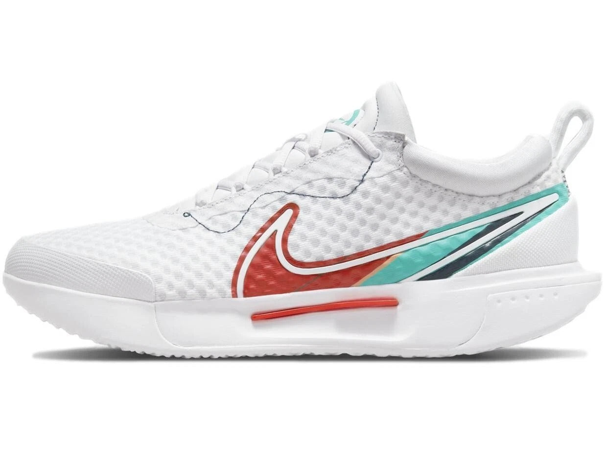 Nike Men's Zoom Pro Tennis Shoes White and Washed Teal
