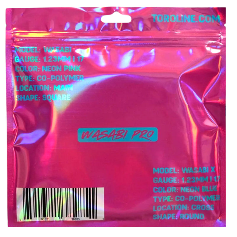 Toroline Wasabi Pro 17g Tennis String Pink Blue