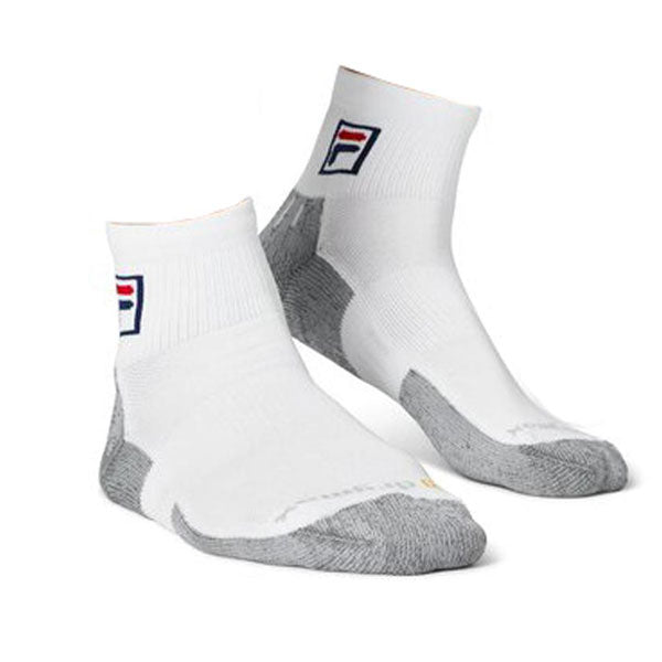 Fila Performance Quarter Crew Tennis Socks White Medium