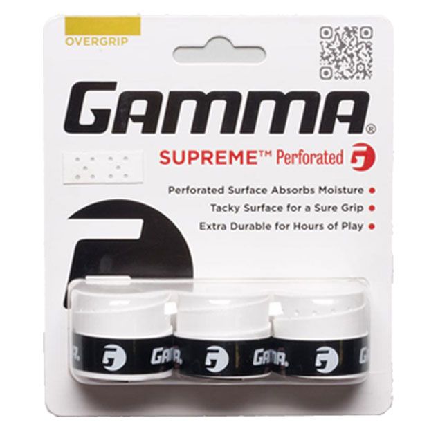 Gamma Supreme Perforated Tennis OverGrip - 3 Pack