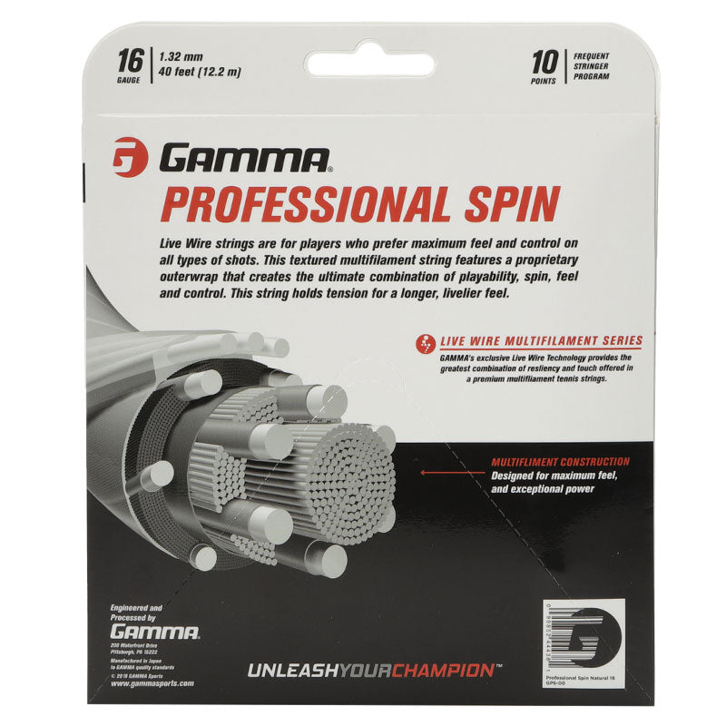 Gamma Professional 16 Tennis String Natural