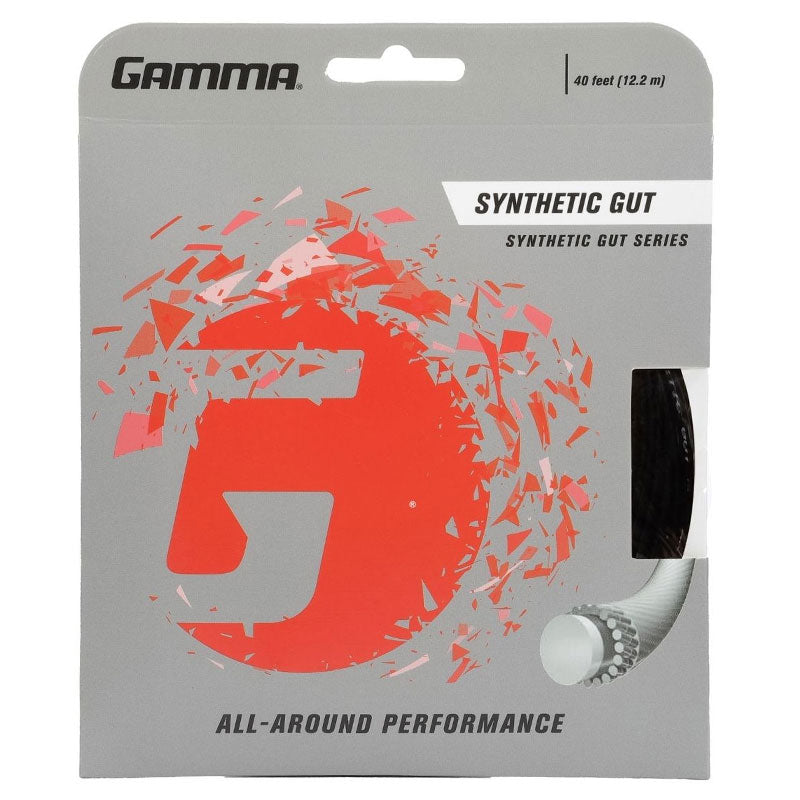 Gamma Synthetic Gut 17 Tennis String WearGuard Black
