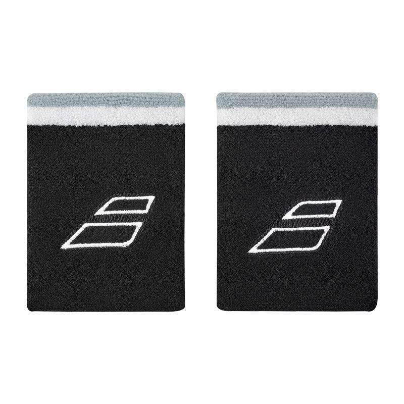 Babolat Terry Jumbo Tennis Wristband Black White