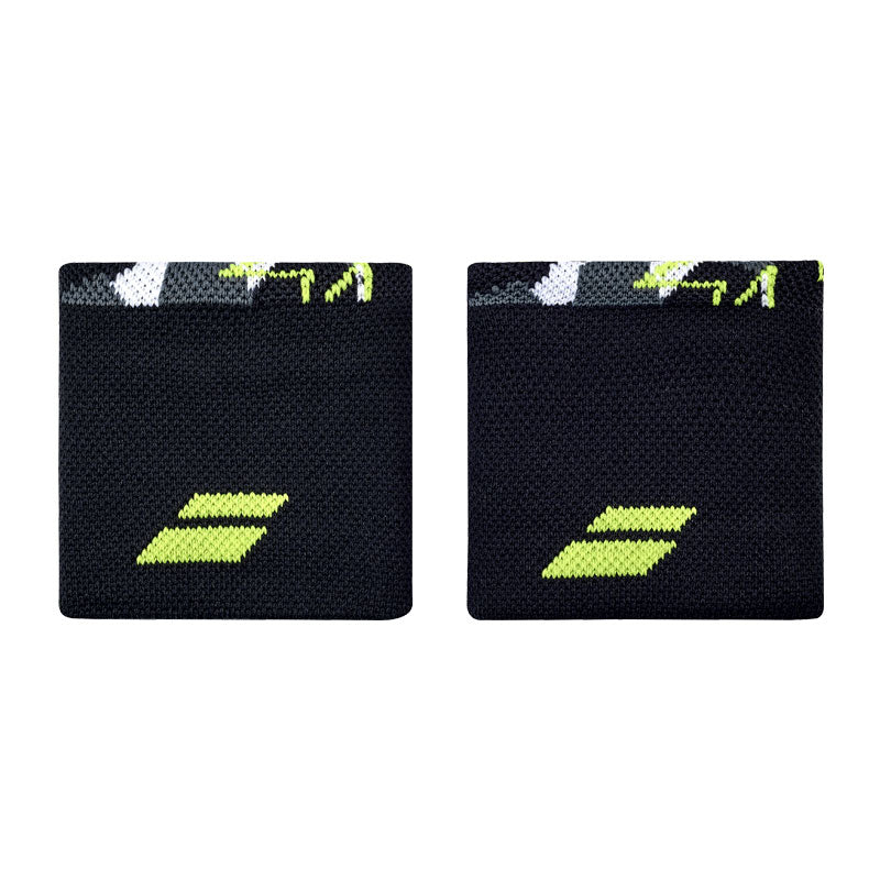 Babolat Logo Tennis Wristband Black Yellow