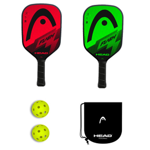 Head Flash Pickleball Paddles 2 Pack Green Red