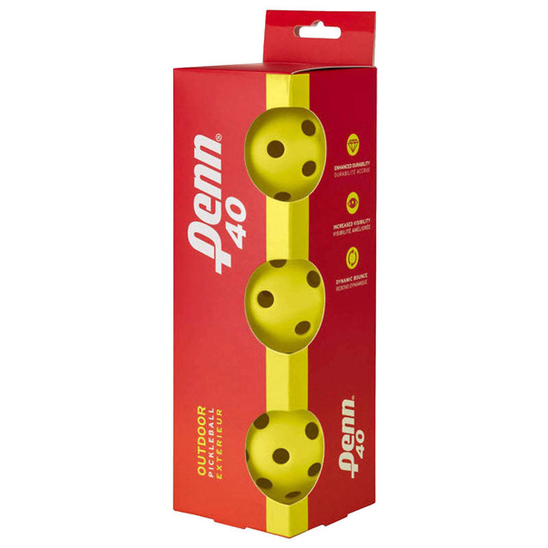 Head Penn 40 Outdoor Pickleball Balls 3 Pack