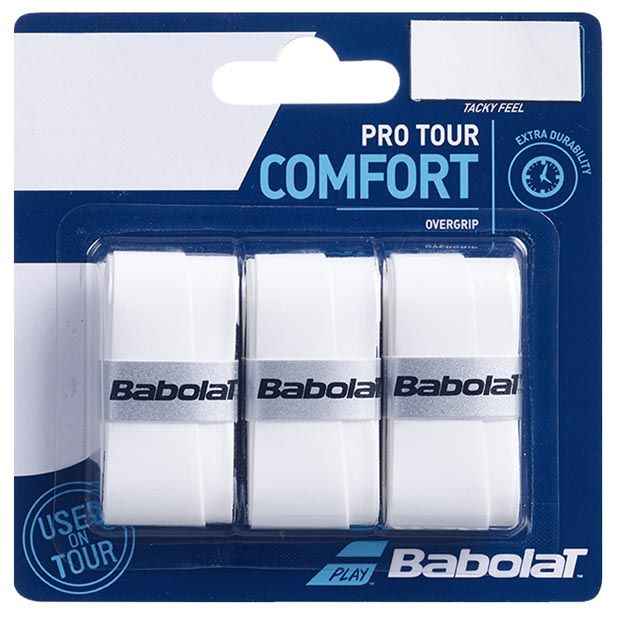 Babolat Pro Tour Tennis Overgrip 3 Pack White Black