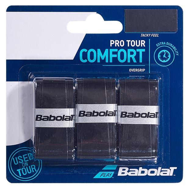 Babolat Pro Tour Tennis Overgrip 3 Pack White Black