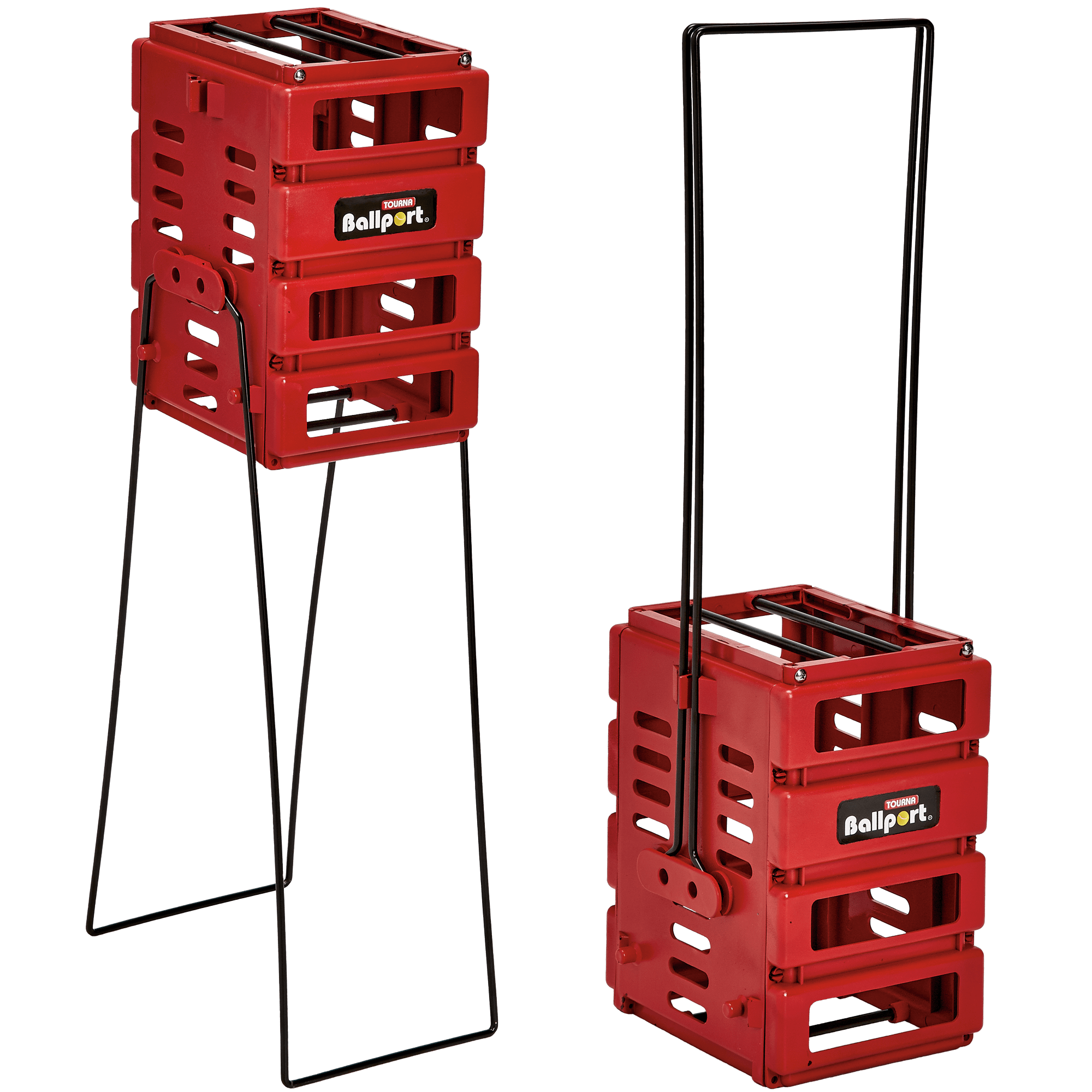 Tourna Ballport Mini Tennis Ball Basket - Red
