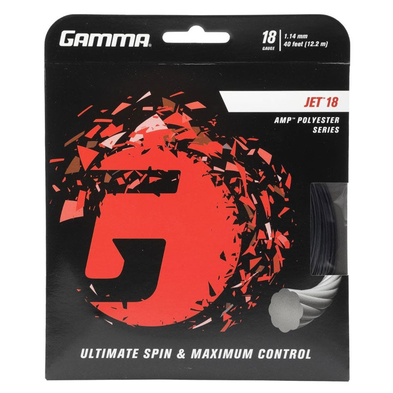 Gamma Jet 18 Tennis String Black