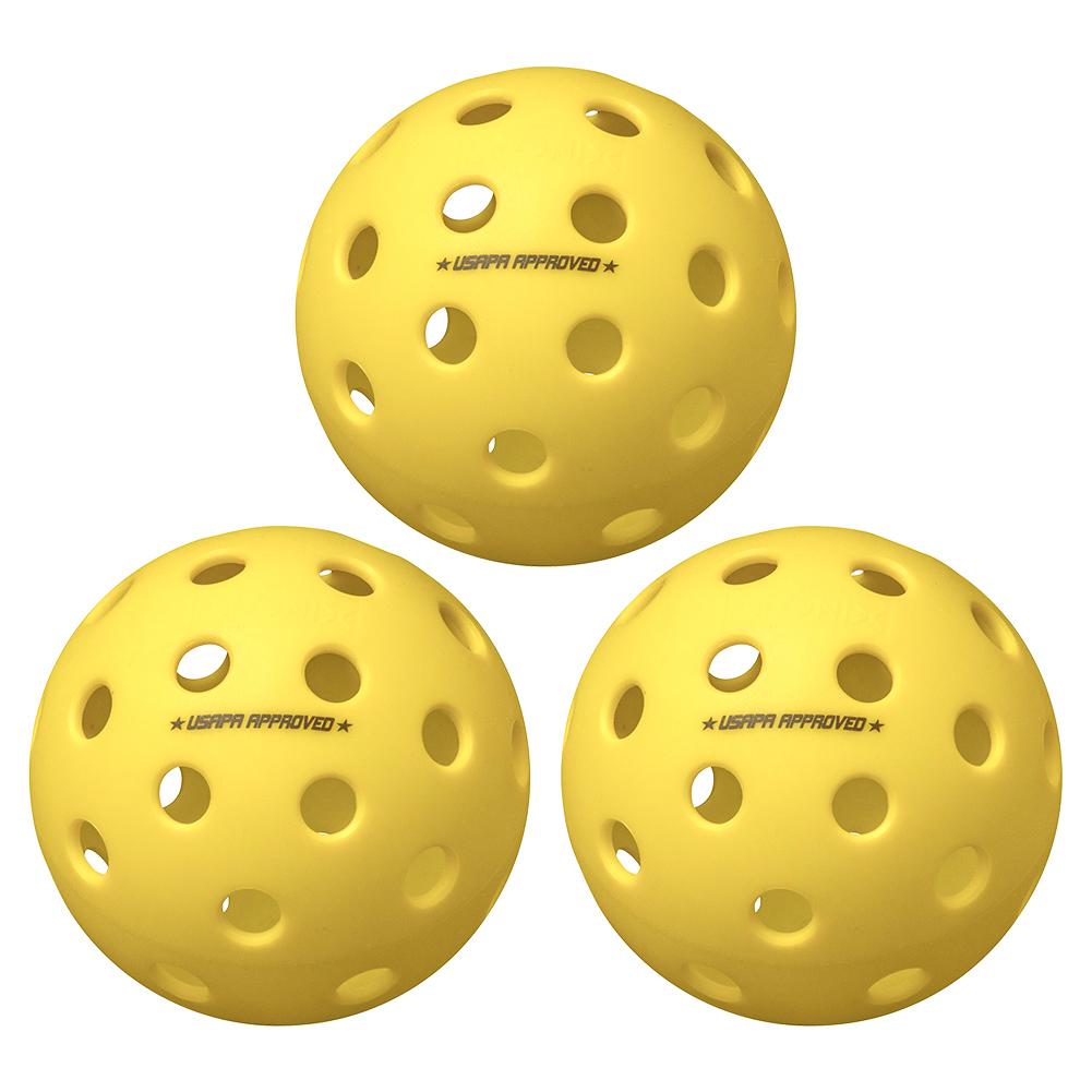 Oniox Fuse G2 Outdoor Pickleball Balls 3 Pack Yellow