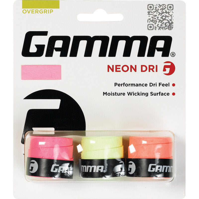 Gamma Neon Dri Tennis Overgrip - 3 Pack