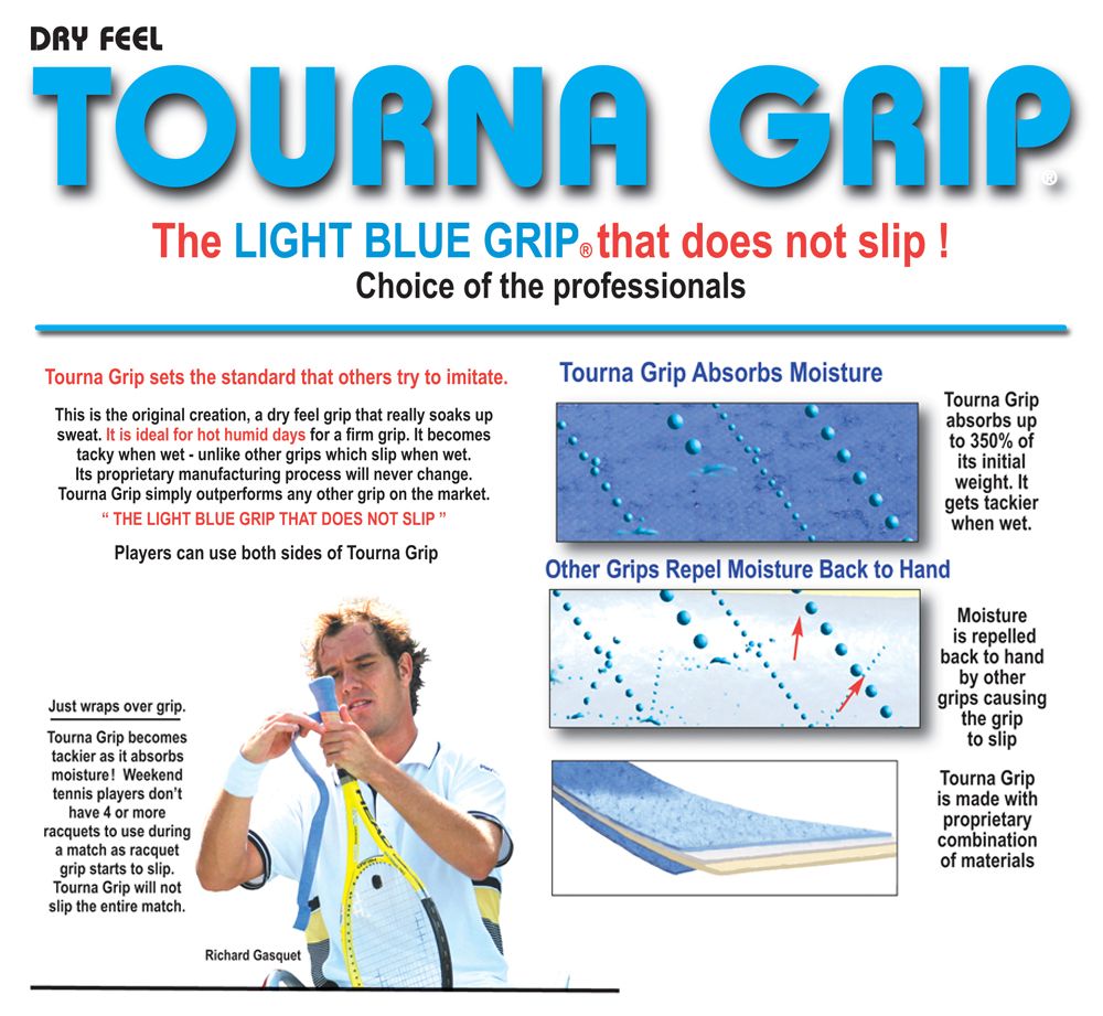 Tourna Grip Tennis Overgrip XL - 3 Pack