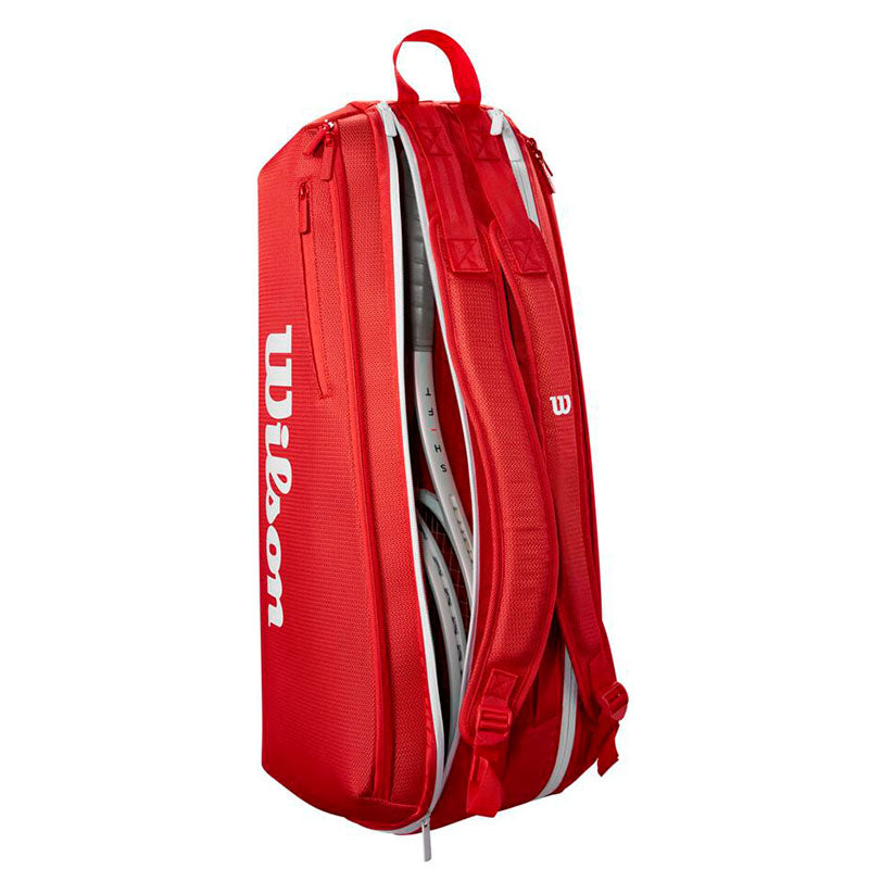 Wilson Super Tour Red 6 Pack Tennis Bag 2025