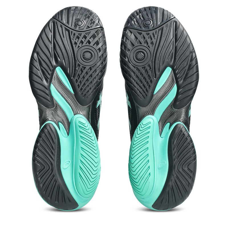 Asics Men's Court FF 3 Tennis Shoes Black and Aurora Green