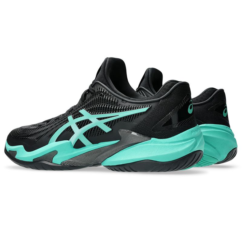 Asics Men's Court FF 3 Tennis Shoes Black and Aurora Green