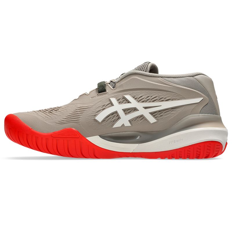 Asics Men's Gel Resolution X Tennis Shoes Greige and Soft Oat