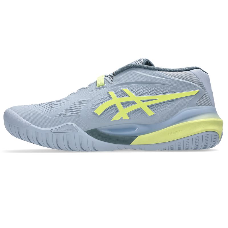 Asics Men's Gel Resolution X Tennis Shoes Grey Blue and Pistachio