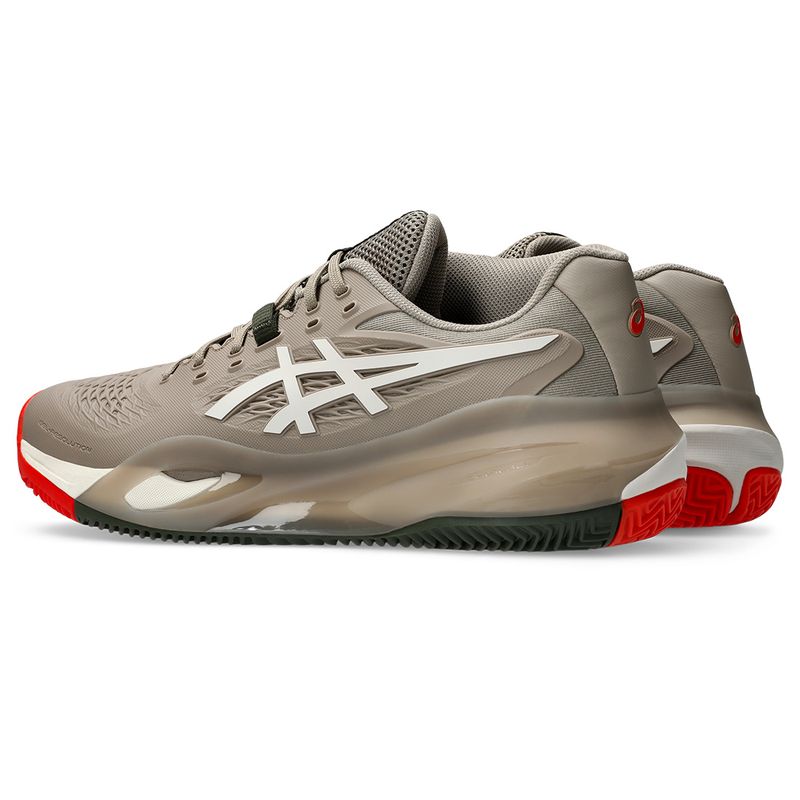 Asics Men's Gel Resolution X Clay Greige and Soft Oat