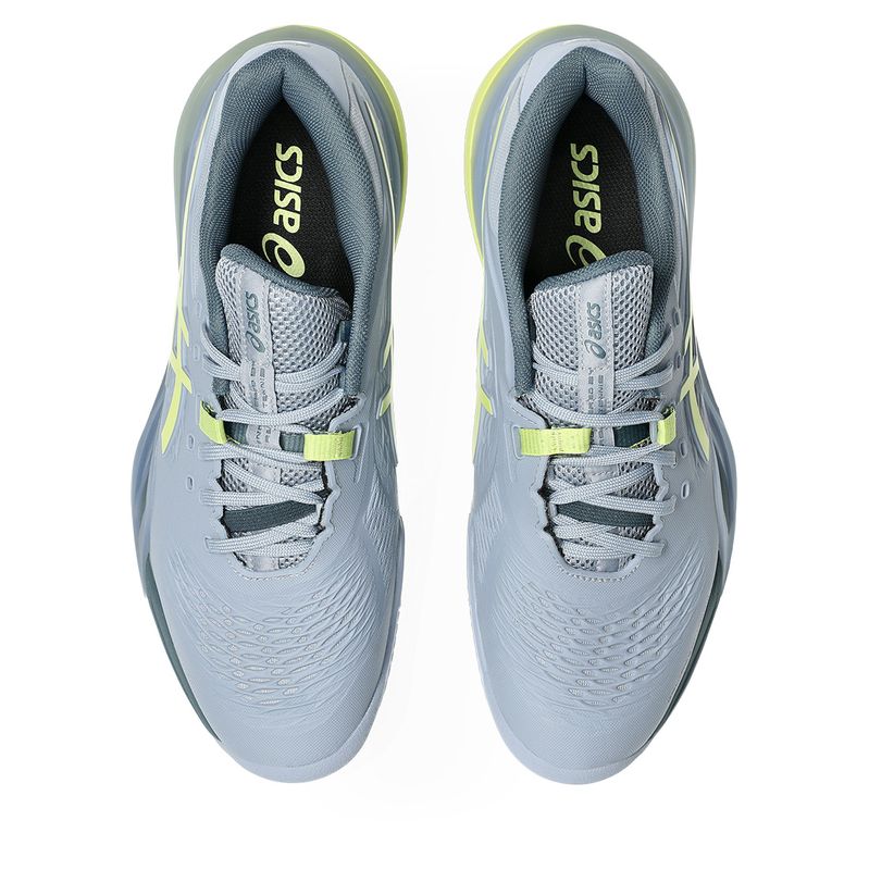 Asics Men's Gel Resolution X Clay Grey Blue and Pistachio
